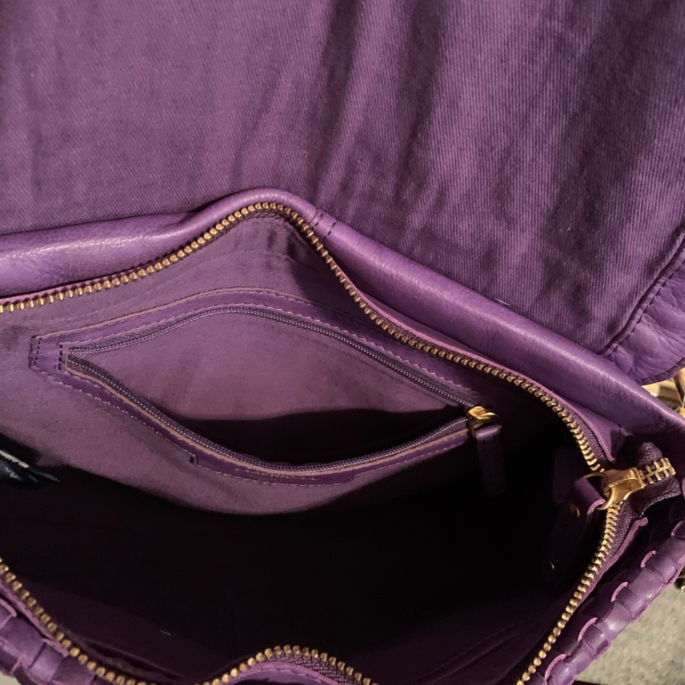 American Leather Co Purple Woven Shoulder/ crossbody Bag 🌺 - Picture 9 of 14